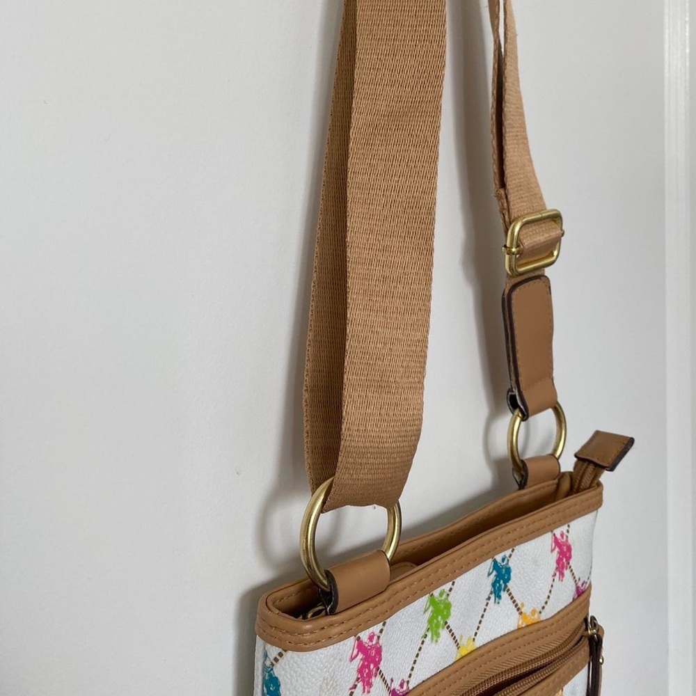 Polo Ralph Lauren multicolor argyle monogram crossbody bag/satchel - Picture 2 of 8